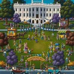 Best deal 🔔 Dowdle Folk Art 500 Pieces White House Easter ❤️