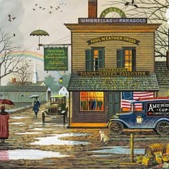 Discount 🔔 Buffalo Games 300 Pieces Dampy Donuts On A Dreary Day 🎉