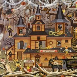 Deals 🛒 Buffalo Games 500 Pieces Trick Or Treat Hotel 💯