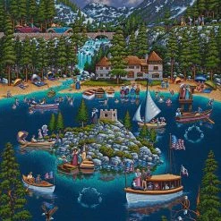 Best deal 🛒 Dowdle Folk Art 1000 Pieces Lake Tahoe 🧨
