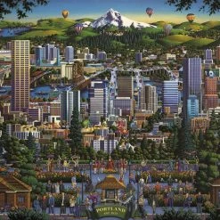 Budget 🧨 Dowdle Folk Art 1000 Pieces Portland City Of Roses 😉