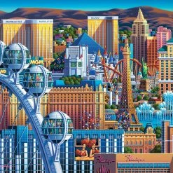 Deals ✨ Dowdle Folk Art 500 Pieces Las Vegas Great Wheel 🎁