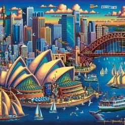 Promo ❤️ Dowdle Folk Art 500 Pieces Sydney Opera House 🛒