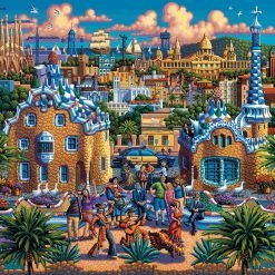 Hot Sale 🛒 Dowdle Folk Art 500 Pieces Barcelona ⭐