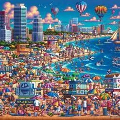 Brand new 🛒 Dowdle Folk Art 500 Pieces Miami Beach ❤️