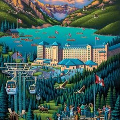 Cheapest 🧨 Dowdle Folk Art 500 Pieces Lake Louise ⭐