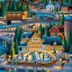 Coupon 🌟 Dowdle Folk Art 500 Pieces Through The Woods 🌟