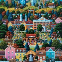 New 🥰 Dowdle Folk Art 500 Pieces Winston Salem 🔥