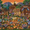New 🥰 Dowdle Folk Art 500 Pieces Toblers Pumpkin Patch 🥰
