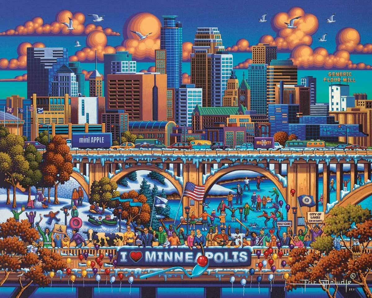 Buy π Dowdle Folk Art 500 Pieces Minneapolis π - Image 2