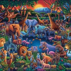 New ๐คฉ Dowdle Folk Art 500 Pieces Wild Africa ๐