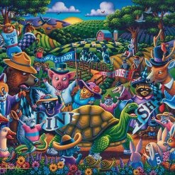 Best reviews of ❤️ Dowdle Folk Art 500 Pieces Tortoise And The Hare 😍