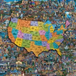 Promo 😀 Dowdle Folk Art 500 Pieces Best Of America 💯