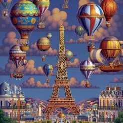 Discount 😉 Dowdle Folk Art 300 Pieces Balloons Over Paris 🎁