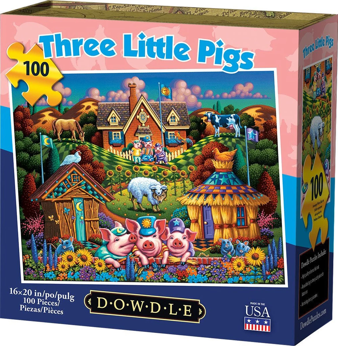 Top 10 π₯ Dowdle Folk Art 100 Pieces Three Little Pigs π - Image 2