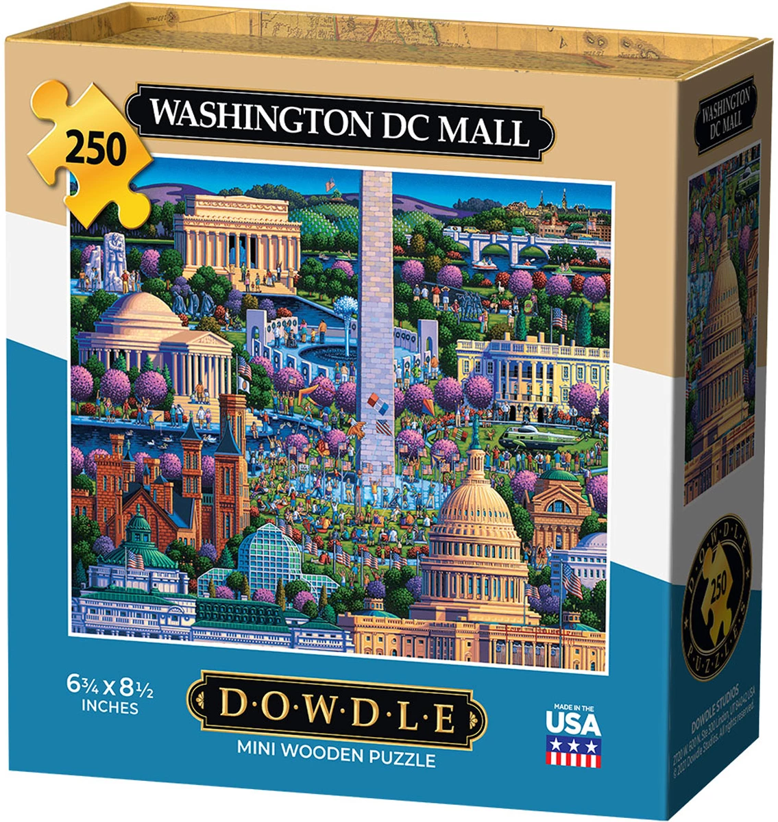 Best reviews of 𧨠Dowdle Folk Art 250 Pieces Washington DC Mall Mini Puzzle βοΈ - Image 2