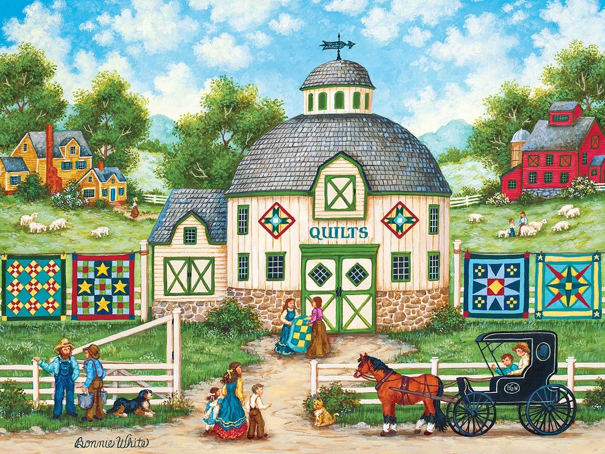 Hot Sale ๐ MasterPieces 550 Pieces The Quilt Barn โญ