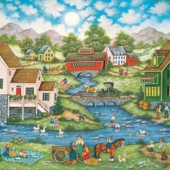 Best Sale 😀 MasterPieces 1000 Pieces Millside Picnic 🥰