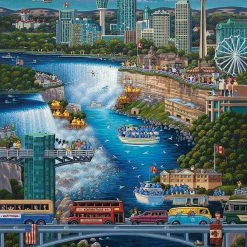 Deals 🥰 Dowdle Folk Art 1000 Pieces Niagara Falls 👍