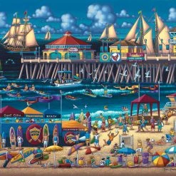 Best deal 🎁 Dowdle Folk Art 500 Pieces Huntington Beach 🎁