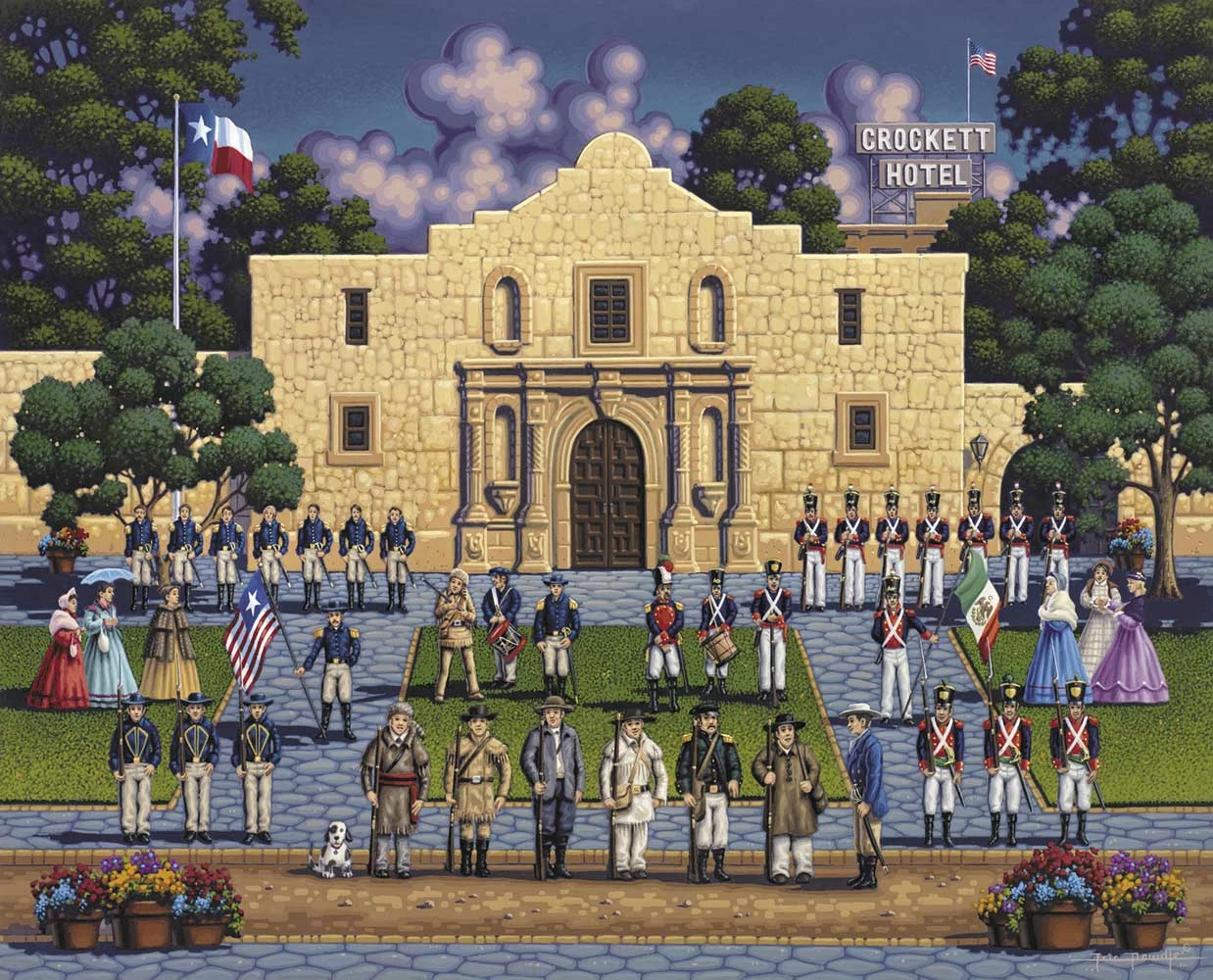 Cheap 🌟 Dowdle Folk Art 500 Pieces The Alamo 🥰