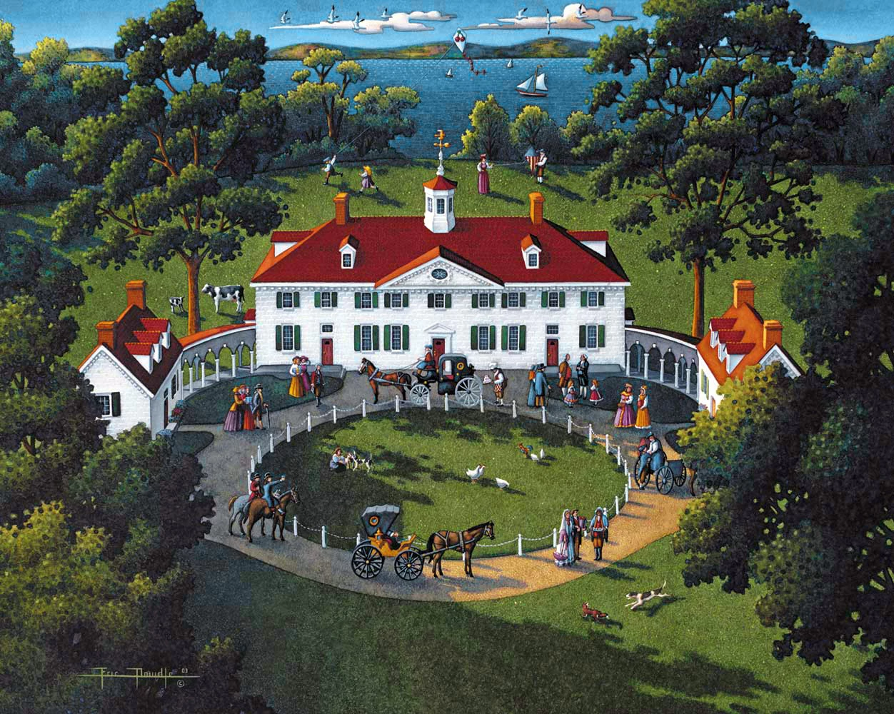 Deals ๐ฅ Dowdle Folk Art 500 Pieces Mount Vernon ๐