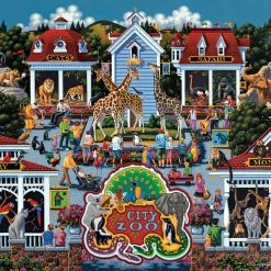 Cheapest ❤️ Dowdle Folk Art 100 Pieces Day At The Zoo 🎁