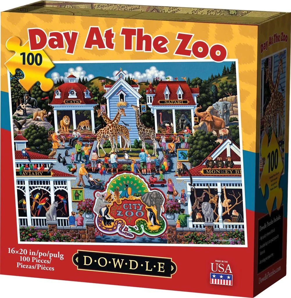 Cheapest β€οΈ Dowdle Folk Art 100 Pieces Day At The Zoo π - Image 2