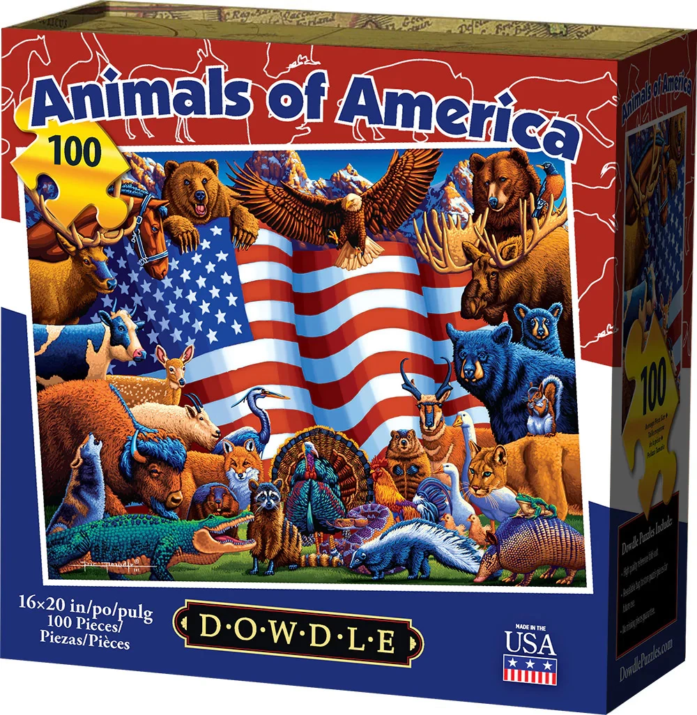 Best Pirce π Dowdle Folk Art 100 Pieces Animals Of America π - Image 2