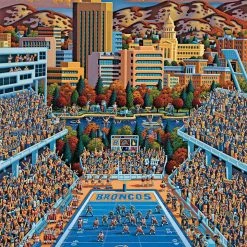 Budget 🔔 Dowdle Folk Art 100 Pieces Boise State Broncos 🧨