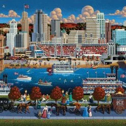 Hot Sale 💯 Dowdle Folk Art 500 Pieces Cincinnati 🤩
