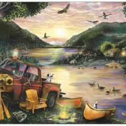 Coupon 🤩 Crown Point Graphics 1000 Pieces Lakefront Camping ⌛