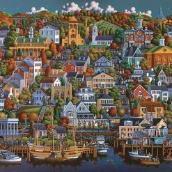 Brand new 🛒 Dowdle Folk Art 1000 Pieces Plymouth ⭐