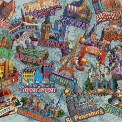 Deals ⭐ Dowdle Folk Art 300 Pieces Travel Europe 👍